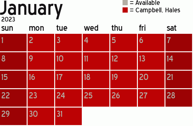 Missionary Dinner Calendar