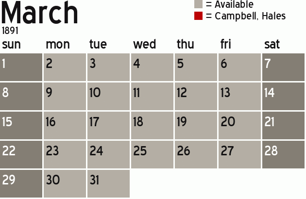 Missionary Dinner Calendar