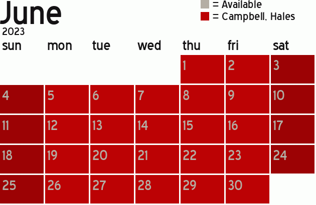 Missionary Dinner Calendar