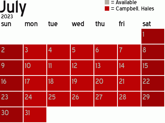 Missionary Dinner Calendar