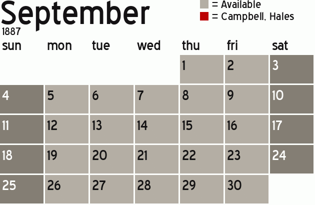 Missionary Dinner Calendar