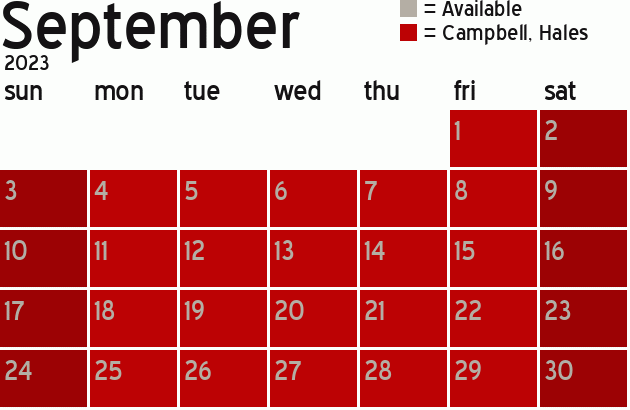 Missionary Dinner Calendar