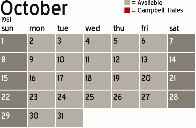 Missionary Dinner Calendar