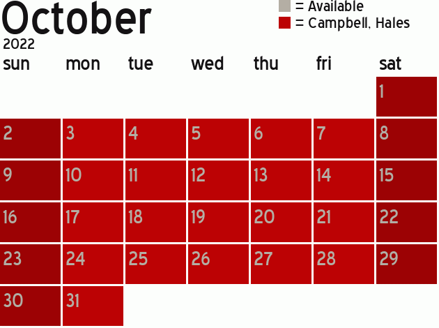 Missionary Dinner Calendar